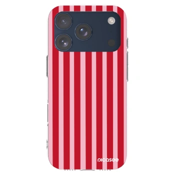 Picasee husă transparentă din silicon pentru Apple iPhone 17 Pro - Lines red