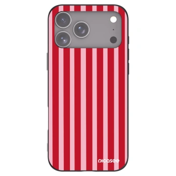 Picasee husă neagră din silicon pentru Apple iPhone 17 Pro Max - Lines red