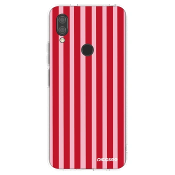 Picasee husă transparentă din silicon pentru Xiaomi Redmi 7 - Lines red