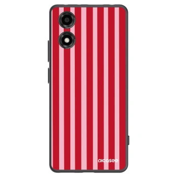 Picasee husă neagră din silicon pentru Motorola Moto E14 - Lines red