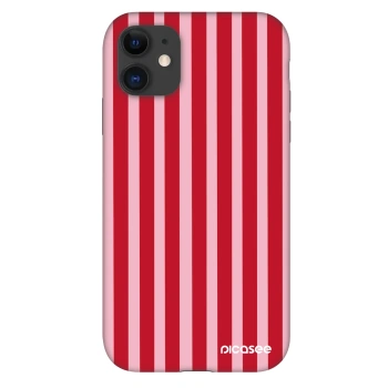 Husă pentru Apple iPhone 11 - Lines red