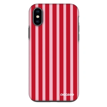 Husă pentru Apple iPhone X/XS - Lines red