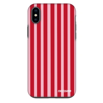 Husă pentru Apple iPhone XS Max - Lines red