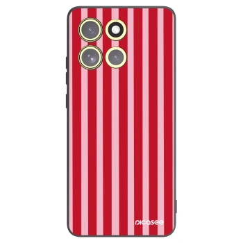 Picasee husă neagră din silicon pentru Motorola Moto G86 Power 5G - Lines red
