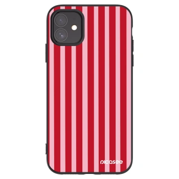 Picasee husă neagră din silicon pentru Apple iPhone 11 - Lines red