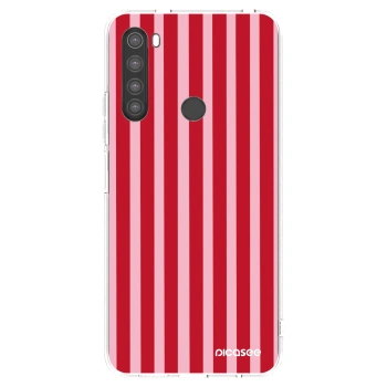 Picasee husă transparentă din silicon pentru Xiaomi Redmi Note 8 - Lines red