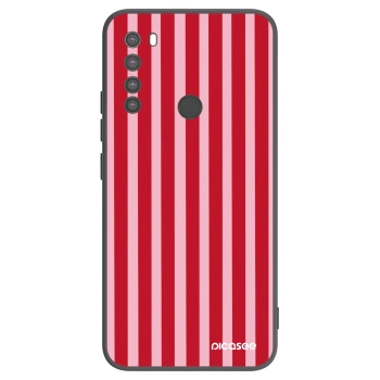 Picasee husă neagră din silicon pentru Xiaomi Redmi Note 8 - Lines red