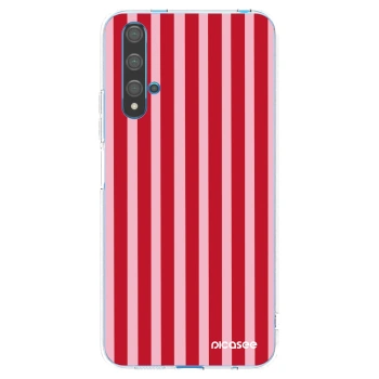Picasee husă transparentă din silicon pentru Huawei Nova 5T - Lines red