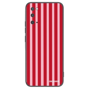 Picasee husă neagră din silicon pentru Samsung Galaxy S20 G980F - Lines red
