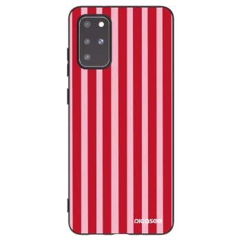 Picasee husă neagră din silicon pentru Samsung Galaxy S20+ G985F - Lines red