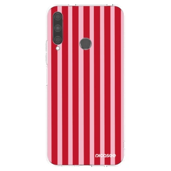 Picasee husă transparentă din silicon pentru Huawei P40 Lite E - Lines red