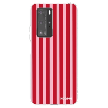 Husă pentru Huawei P40 Pro - Lines red
