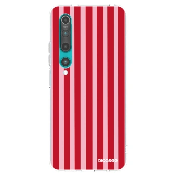 Picasee husă transparentă din silicon pentru Xiaomi Mi 10 - Lines red