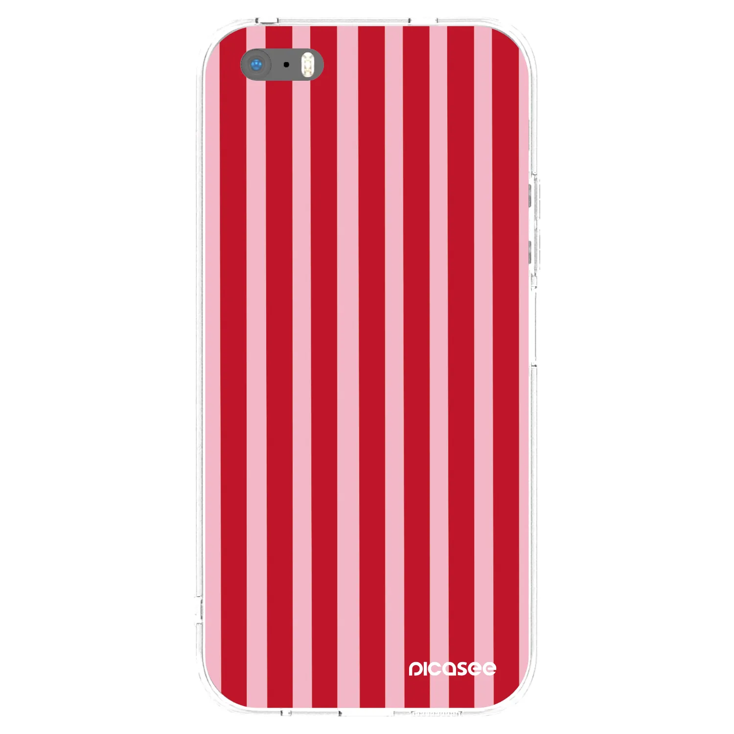 Picasee husă transparentă din silicon pentru Apple iPhone 5/5S/SE - Lines red
