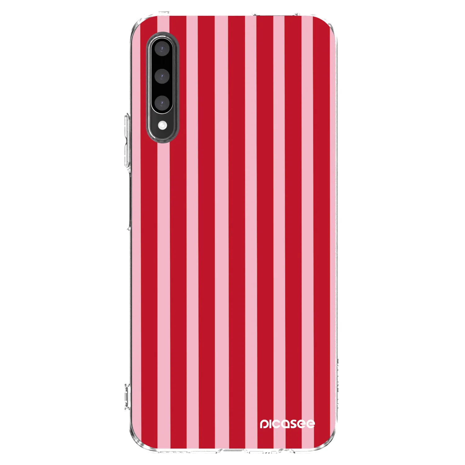 Picasee husă transparentă din silicon pentru Honor 9X Pro - Lines red
