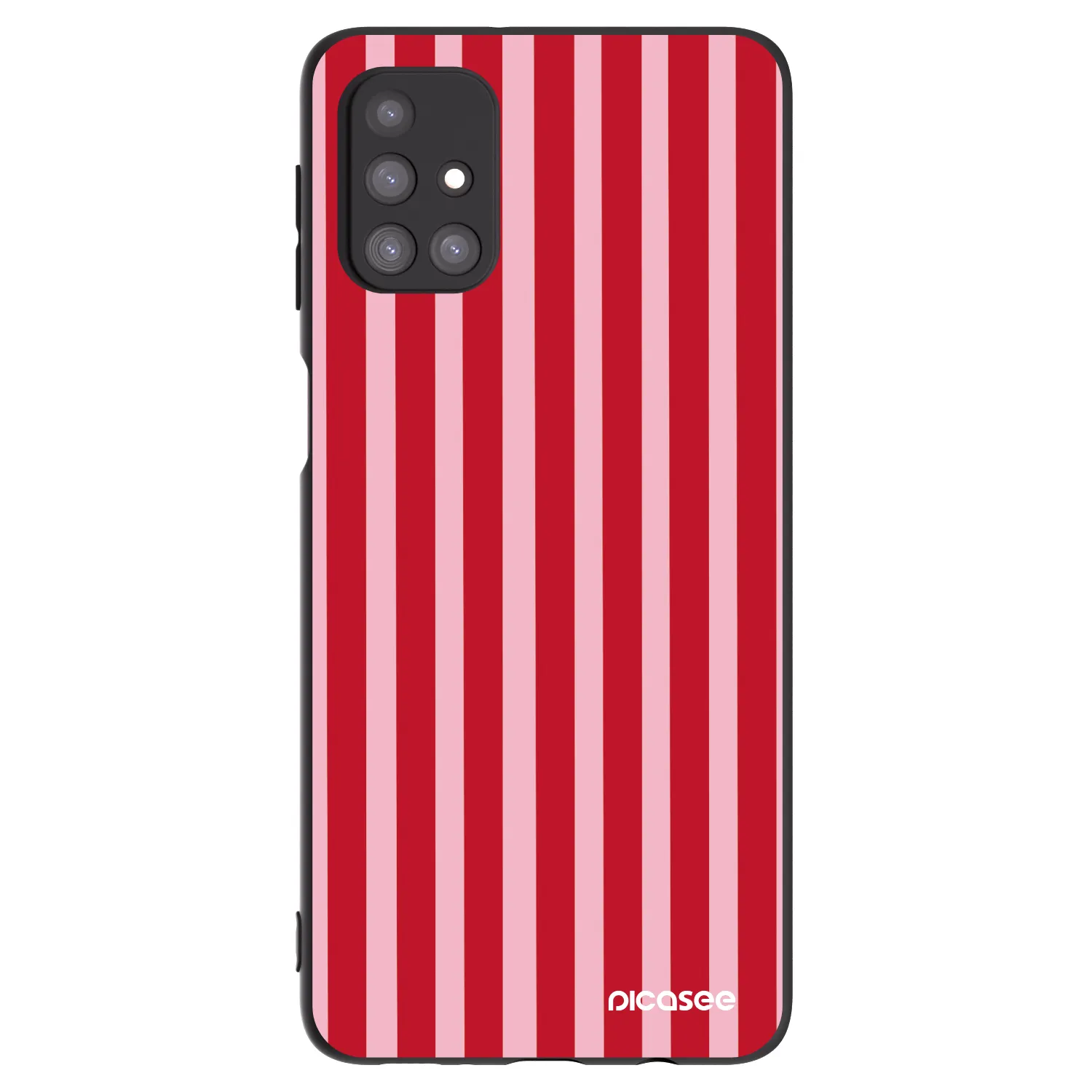 Picasee husă neagră din silicon pentru Samsung Galaxy M31s - Lines red