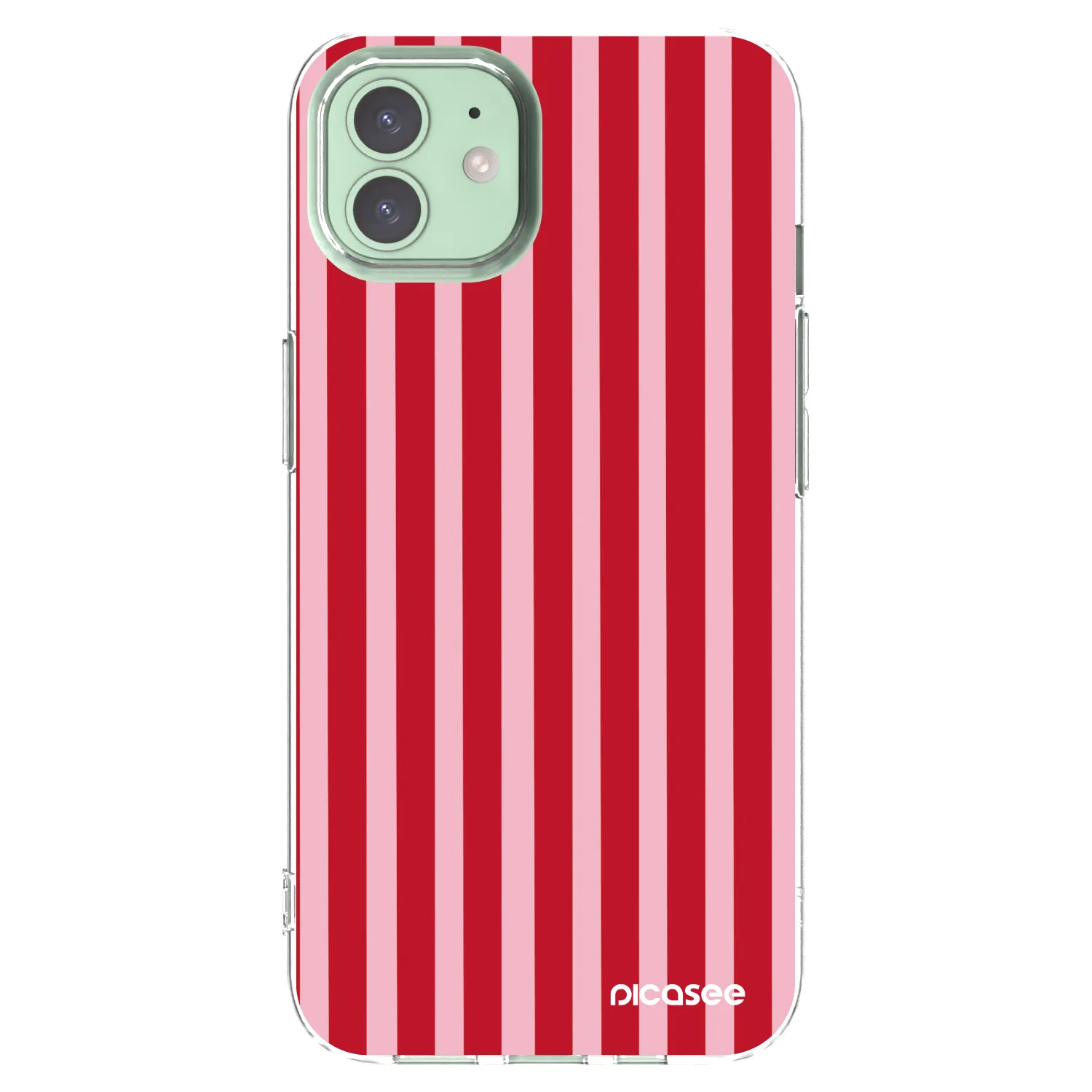 Picasee husă transparentă din silicon pentru Apple iPhone 12 Pro - Lines red