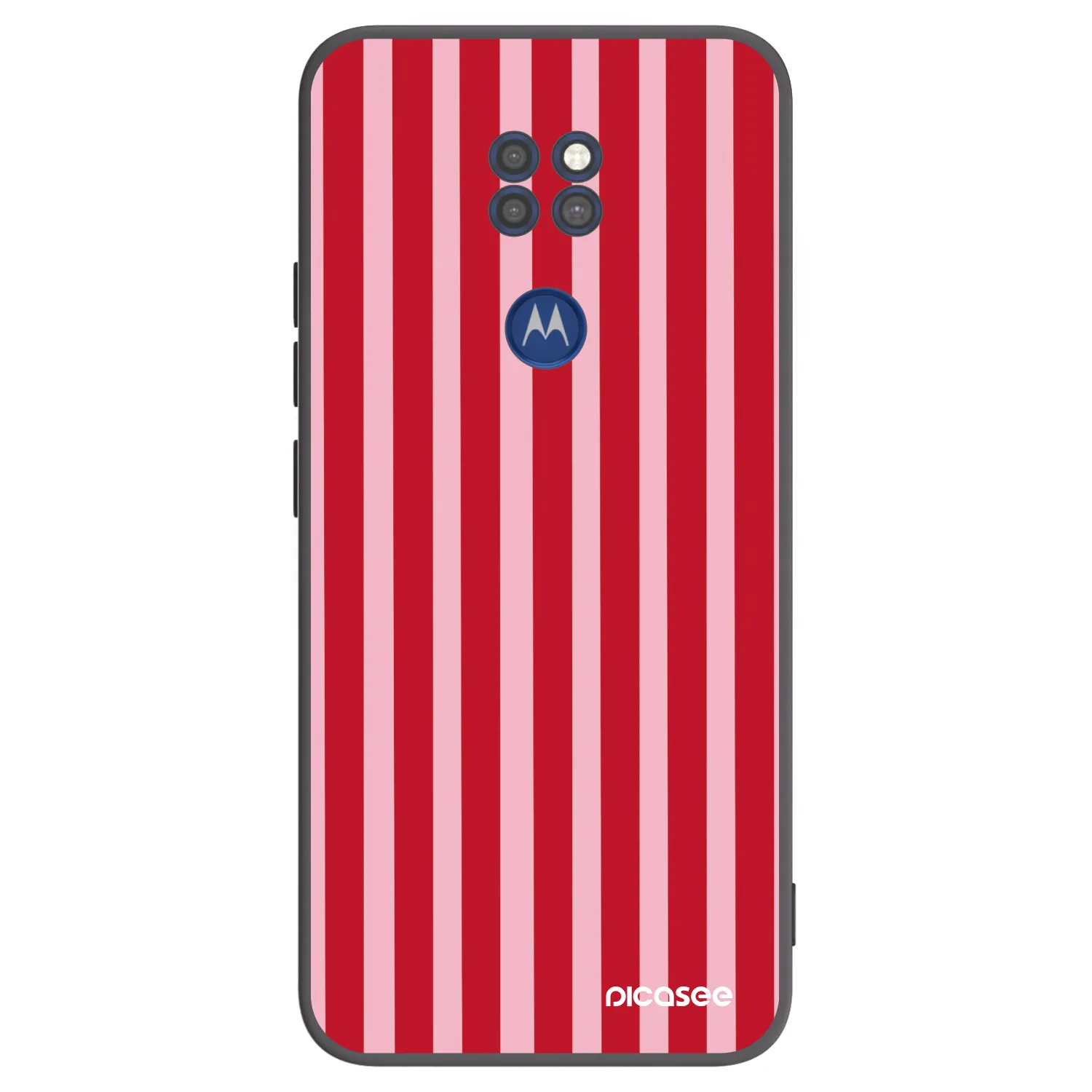 Picasee husă neagră din silicon pentru Motorola Moto G9 Play - Lines red