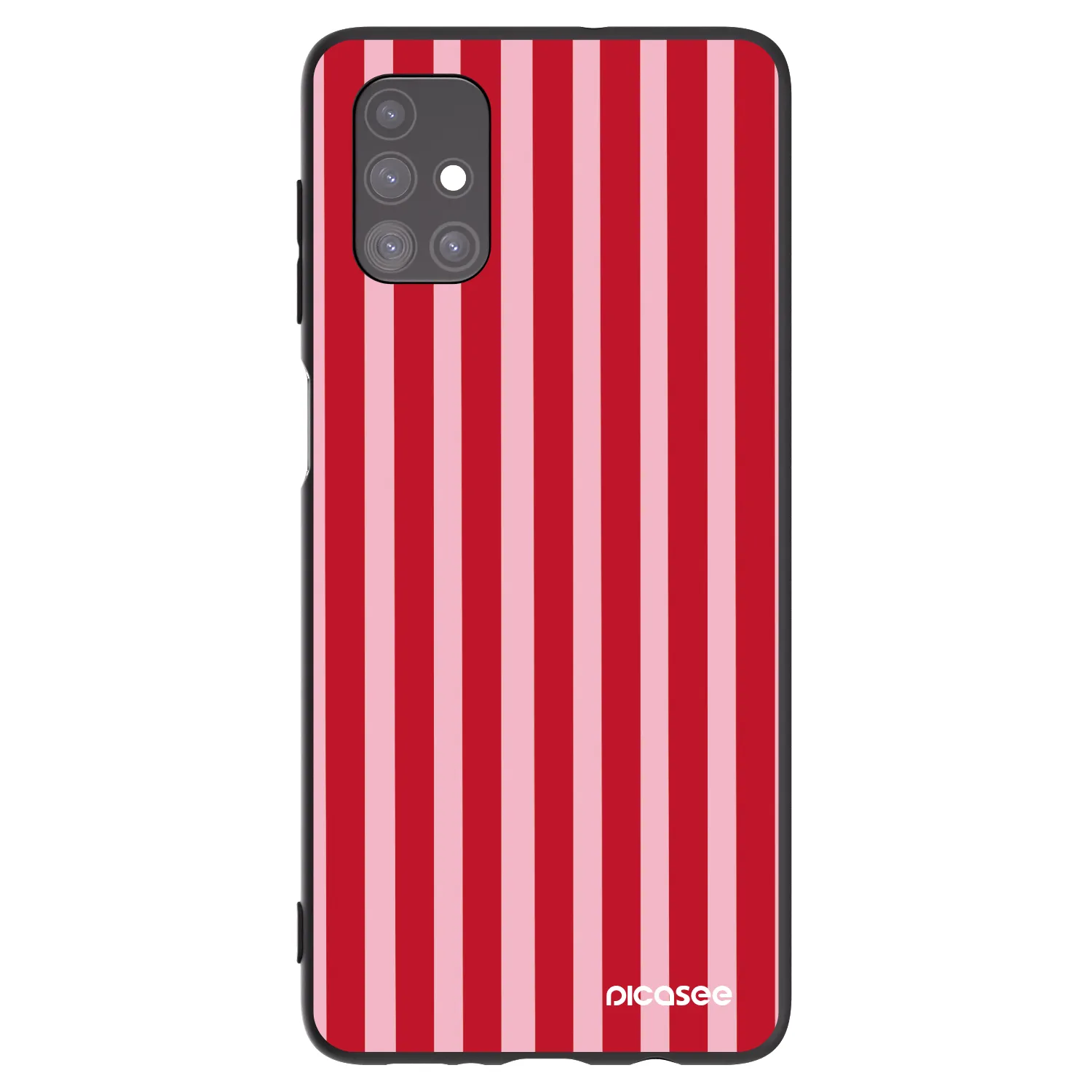 Picasee husă neagră din silicon pentru Samsung Galaxy M51 M515F - Lines red