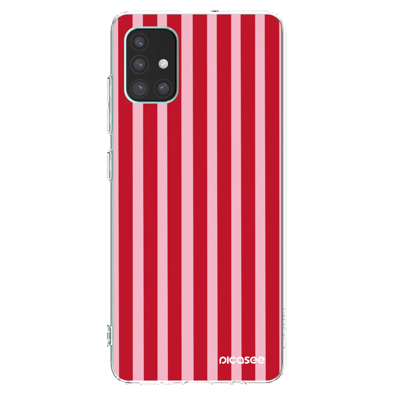 Picasee husă transparentă din silicon pentru Samsung Galaxy M51 M515F - Lines red