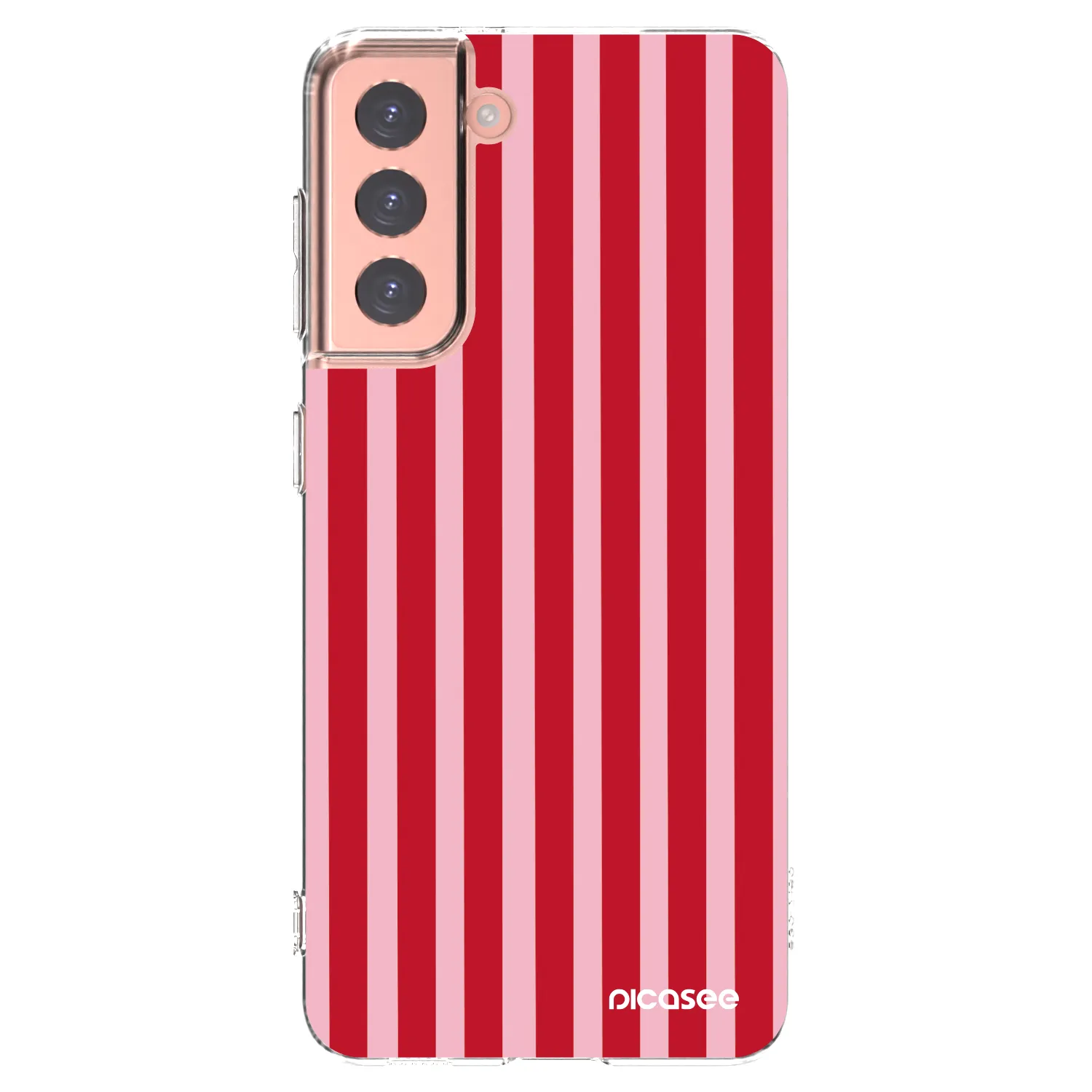 Picasee husă transparentă din silicon pentru Samsung Galaxy S21 5G G991B - Lines red