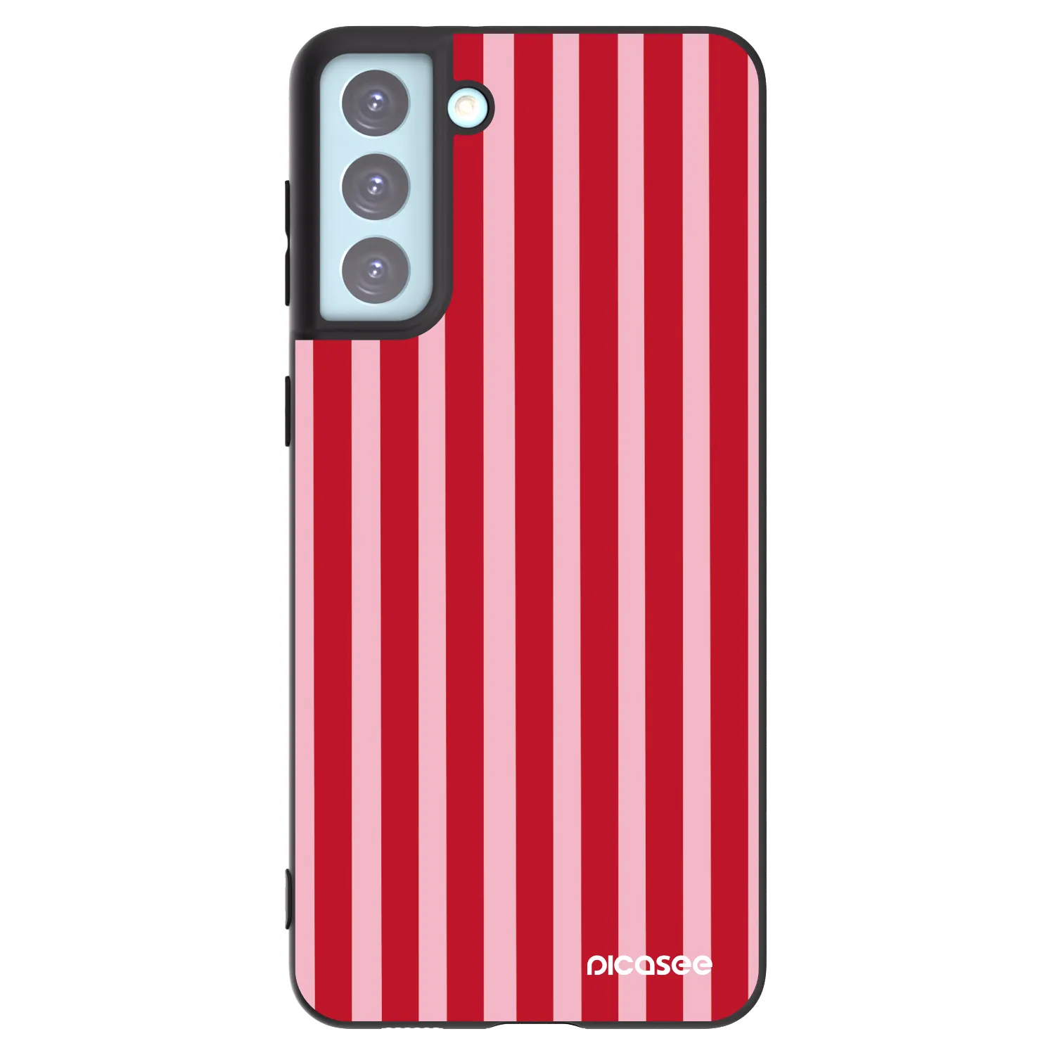 Picasee husă neagră din silicon pentru Samsung Galaxy S21+ 5G G996F - Lines red