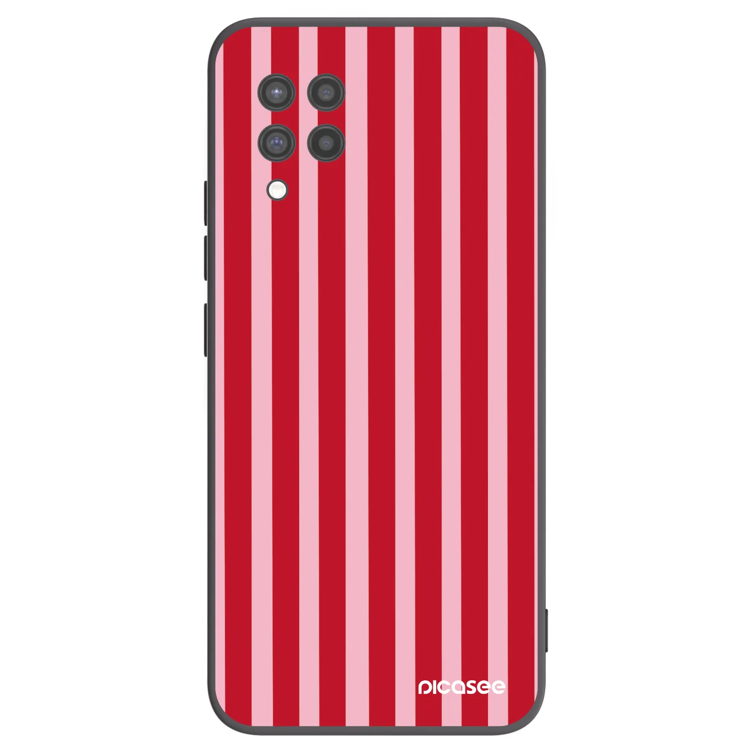 Picasee husă neagră din silicon pentru Samsung Galaxy A42 A426B - Lines red