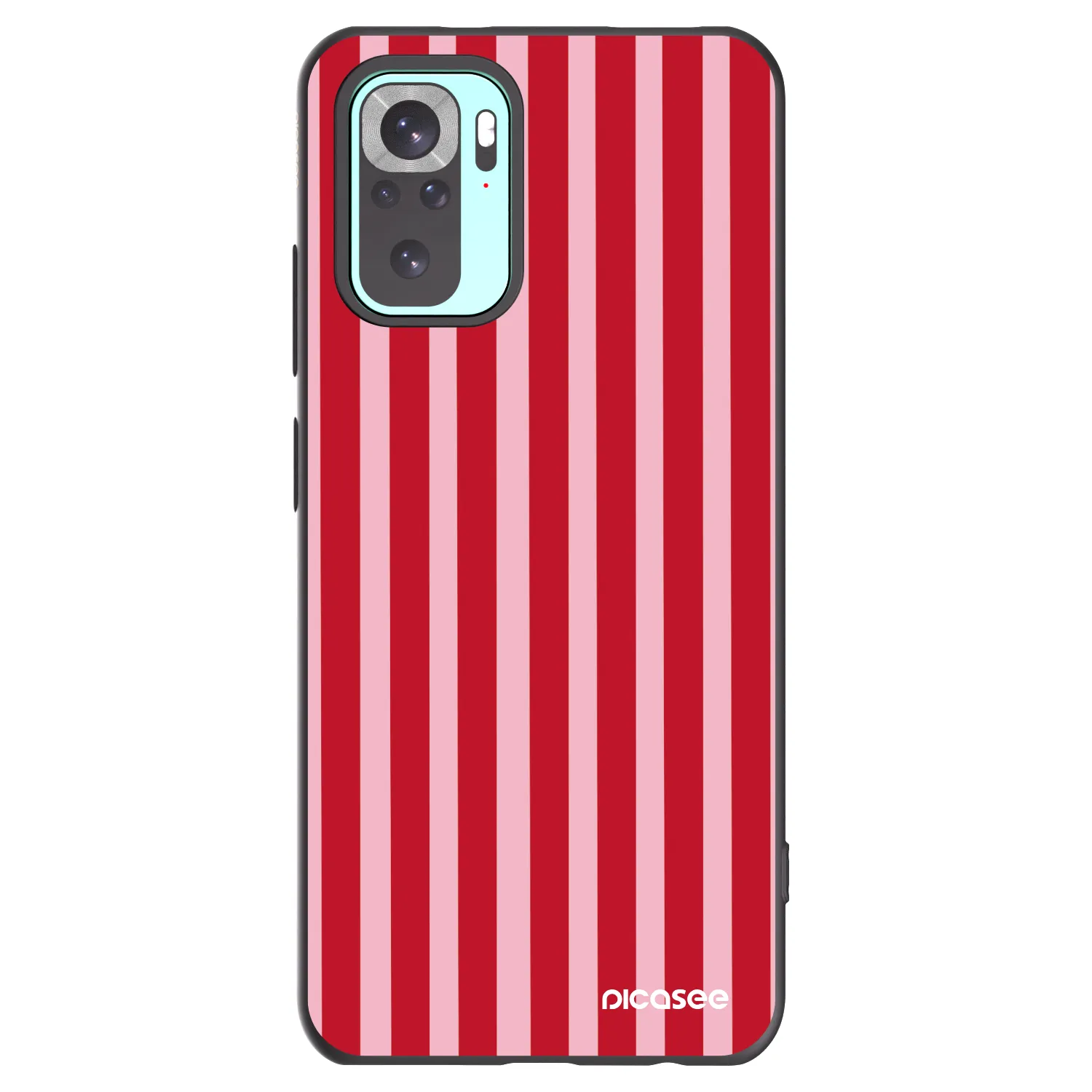 Picasee husă neagră din silicon pentru Xiaomi Redmi Note 10 Pro - Lines red