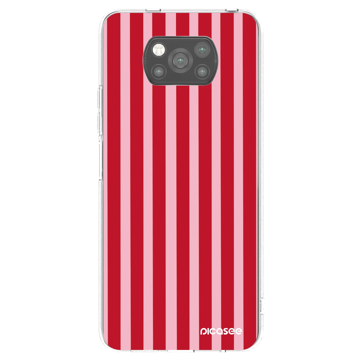 Picasee husă neagră din silicon pentru Xiaomi Poco X3 Pro - Lines red