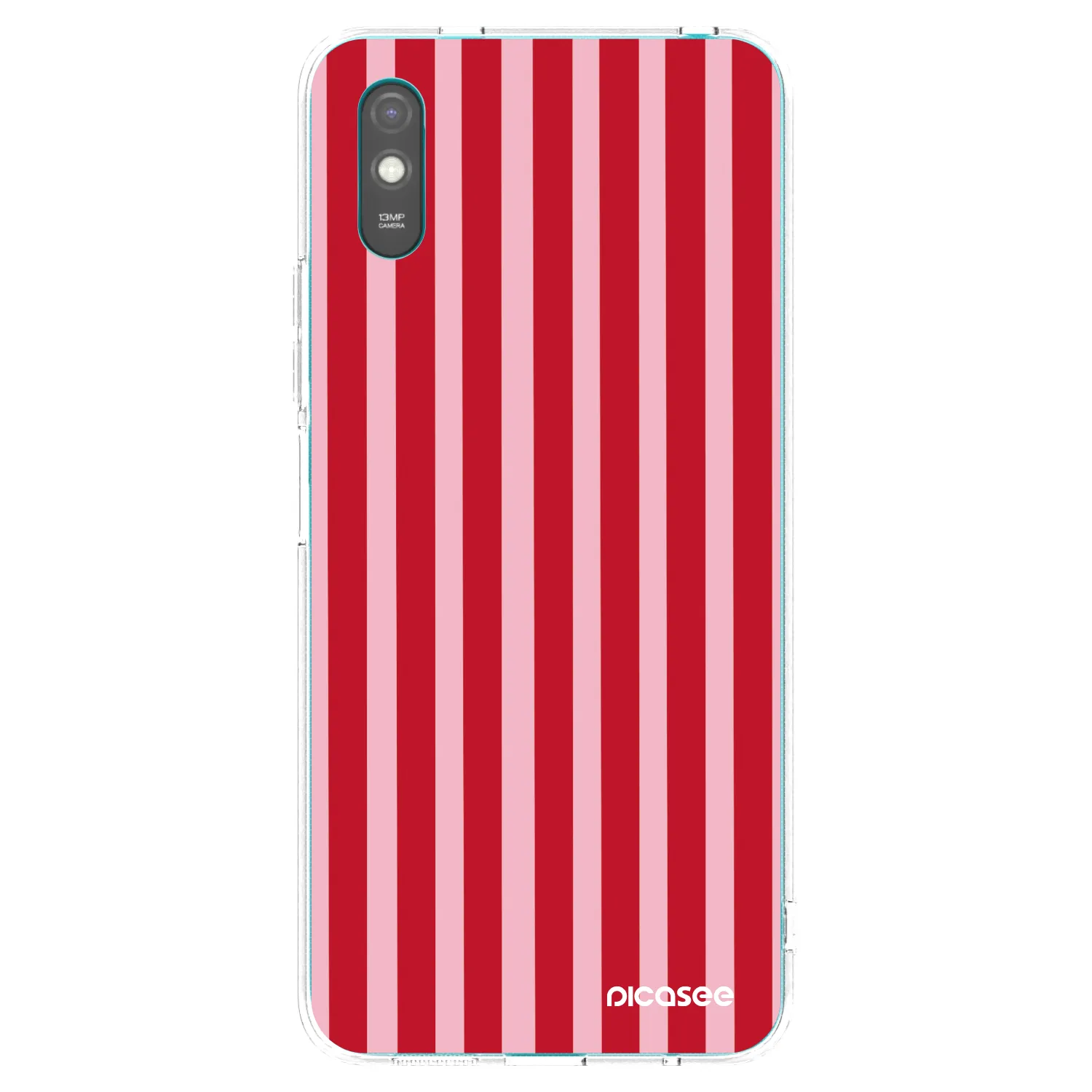 Picasee husă transparentă din silicon pentru Xiaomi Redmi 9AT - Lines red