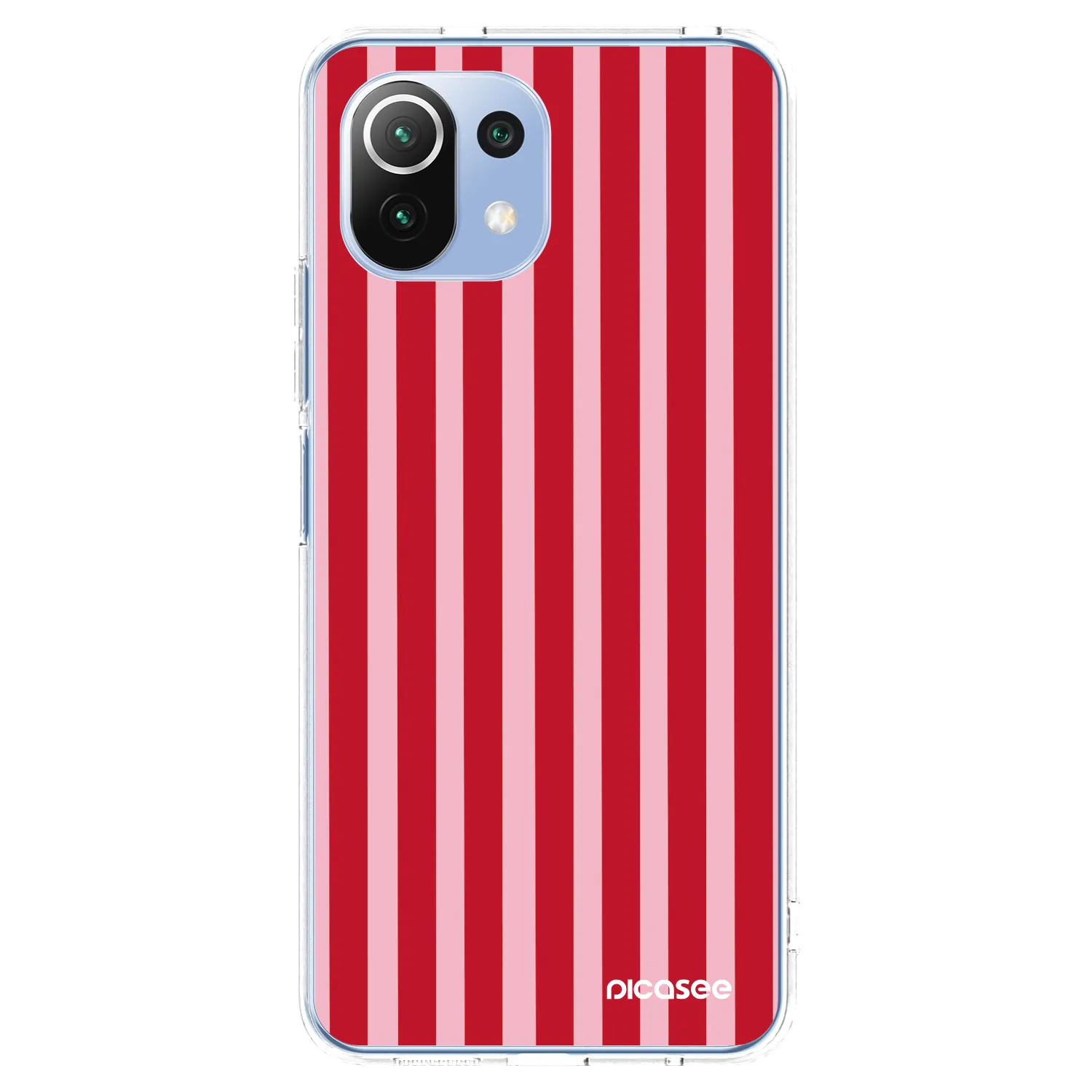 Picasee husă transparentă din silicon pentru Xiaomi Mi 11 Lite - Lines red