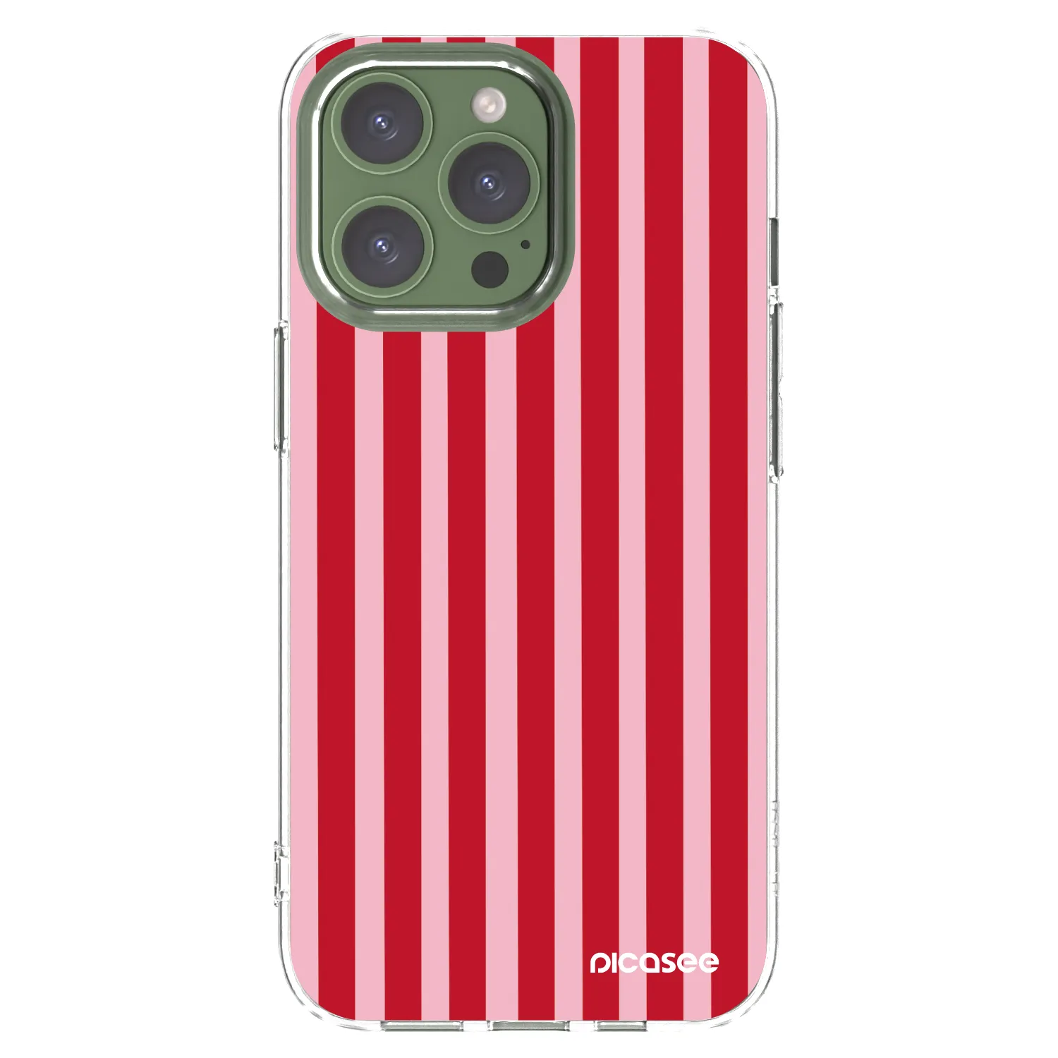 Picasee husă transparentă din silicon pentru Apple iPhone 13 Pro - Lines red