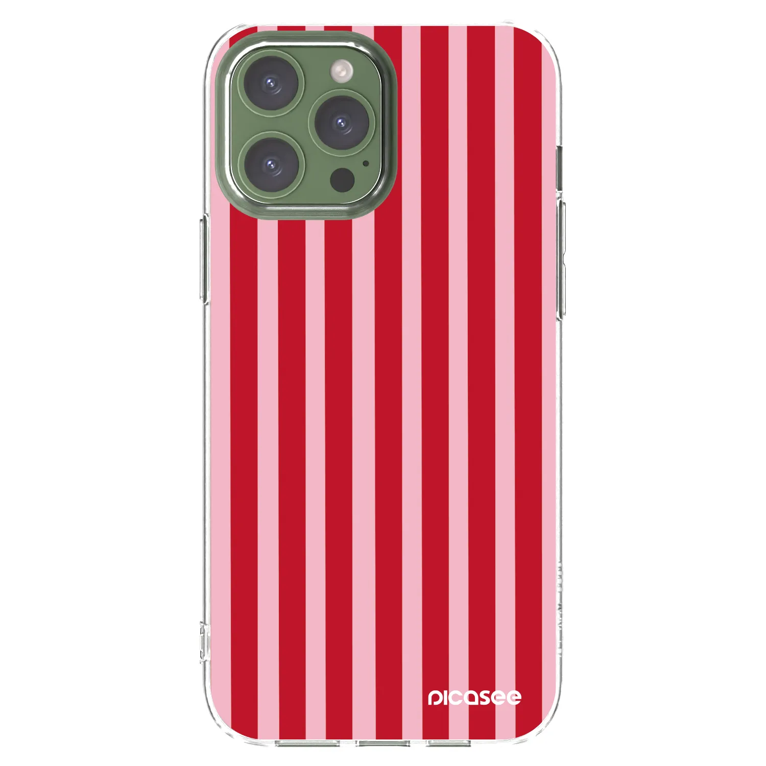 Picasee husă transparentă din silicon pentru Apple iPhone 13 Pro Max - Lines red