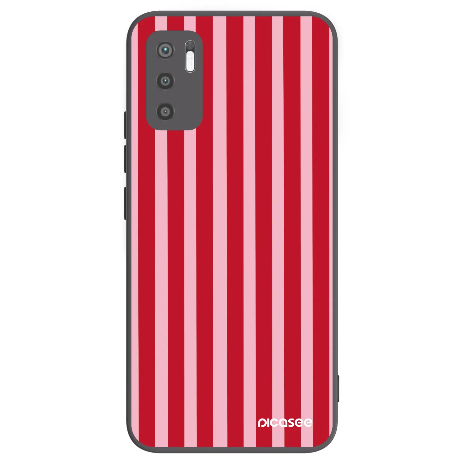 Picasee husă neagră din silicon pentru Xiaomi Redmi Note 10 5G - Lines red