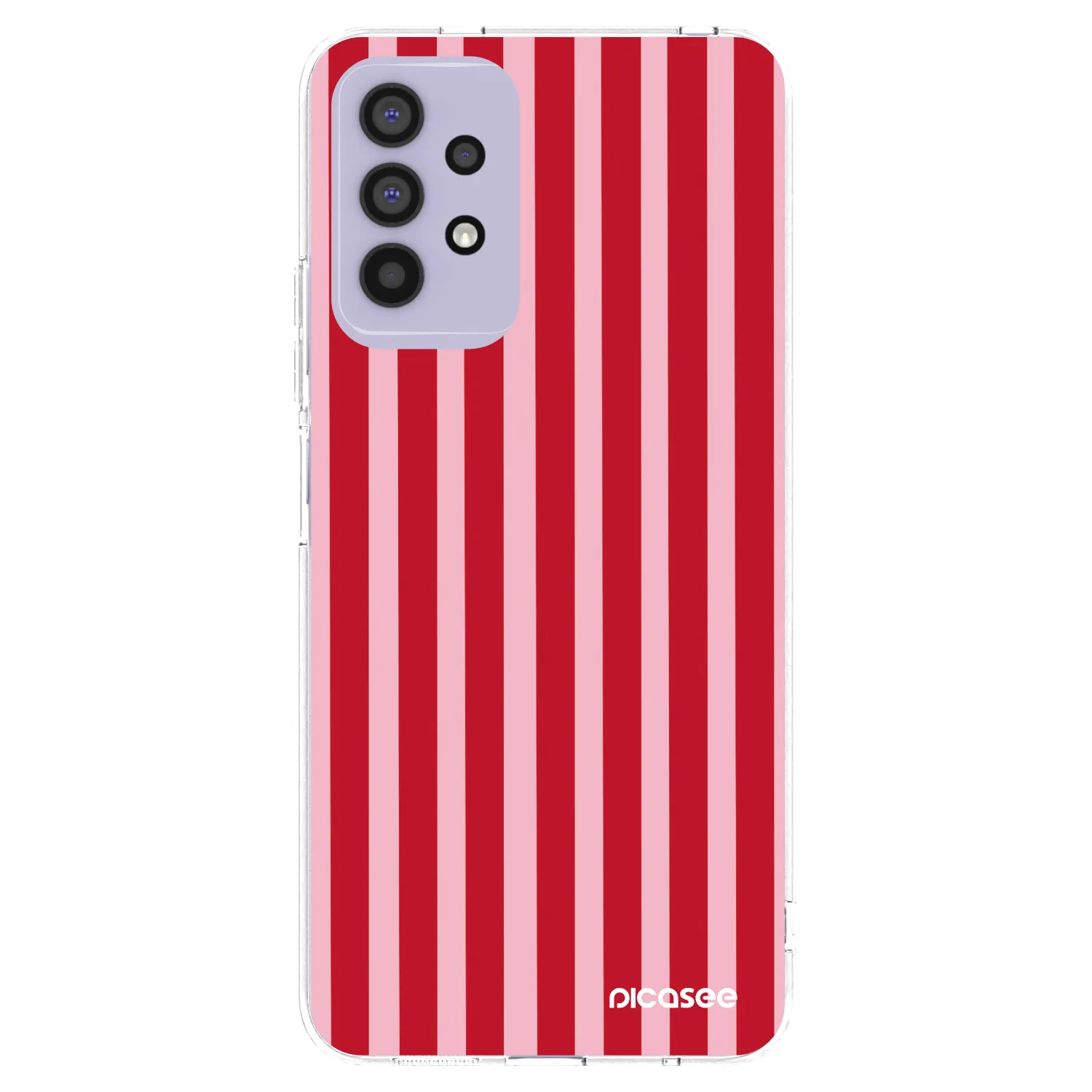 Picasee husă transparentă din silicon pentru Samsung Galaxy A32 4G SM-A325F - Lines red