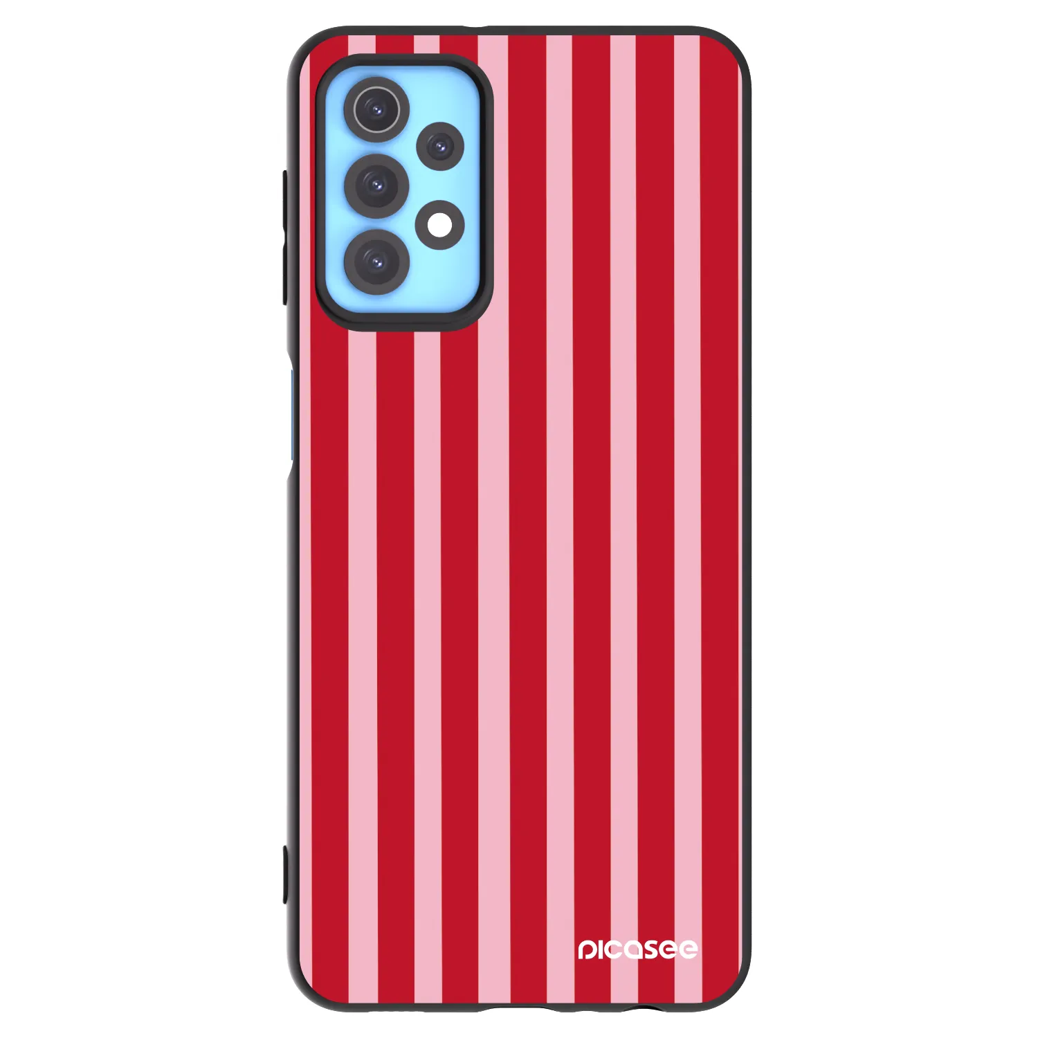 Picasee husă neagră din silicon pentru Samsung Galaxy A32 4G SM-A325F - Lines red