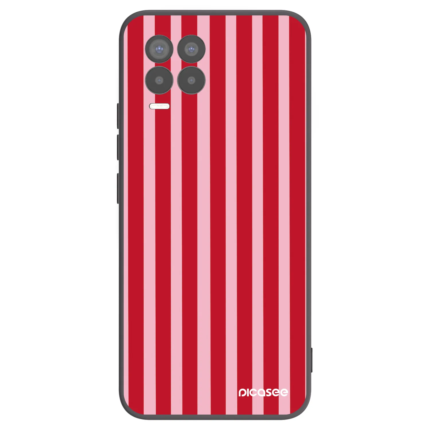 Picasee husă neagră din silicon pentru Realme 8 4G - Lines red