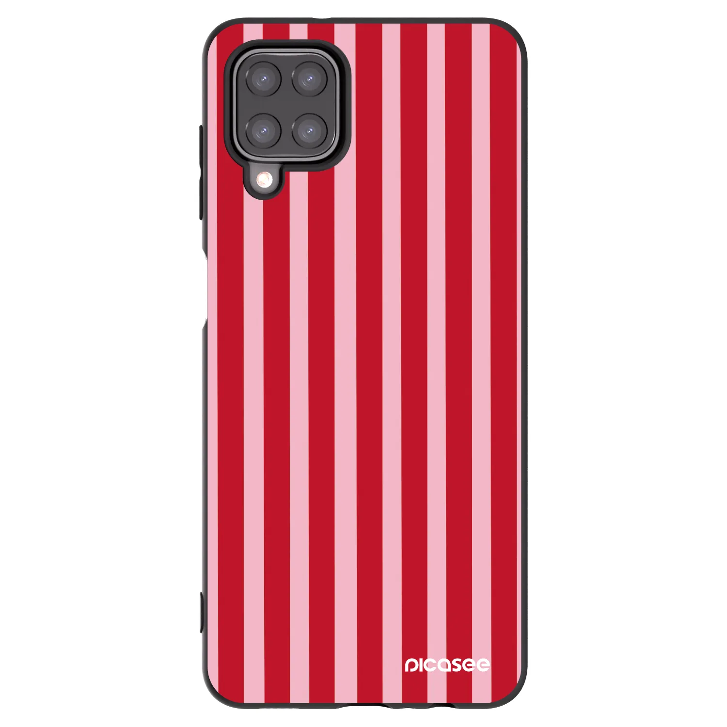 Picasee husă neagră din silicon pentru Samsung Galaxy M12 M127F - Lines red