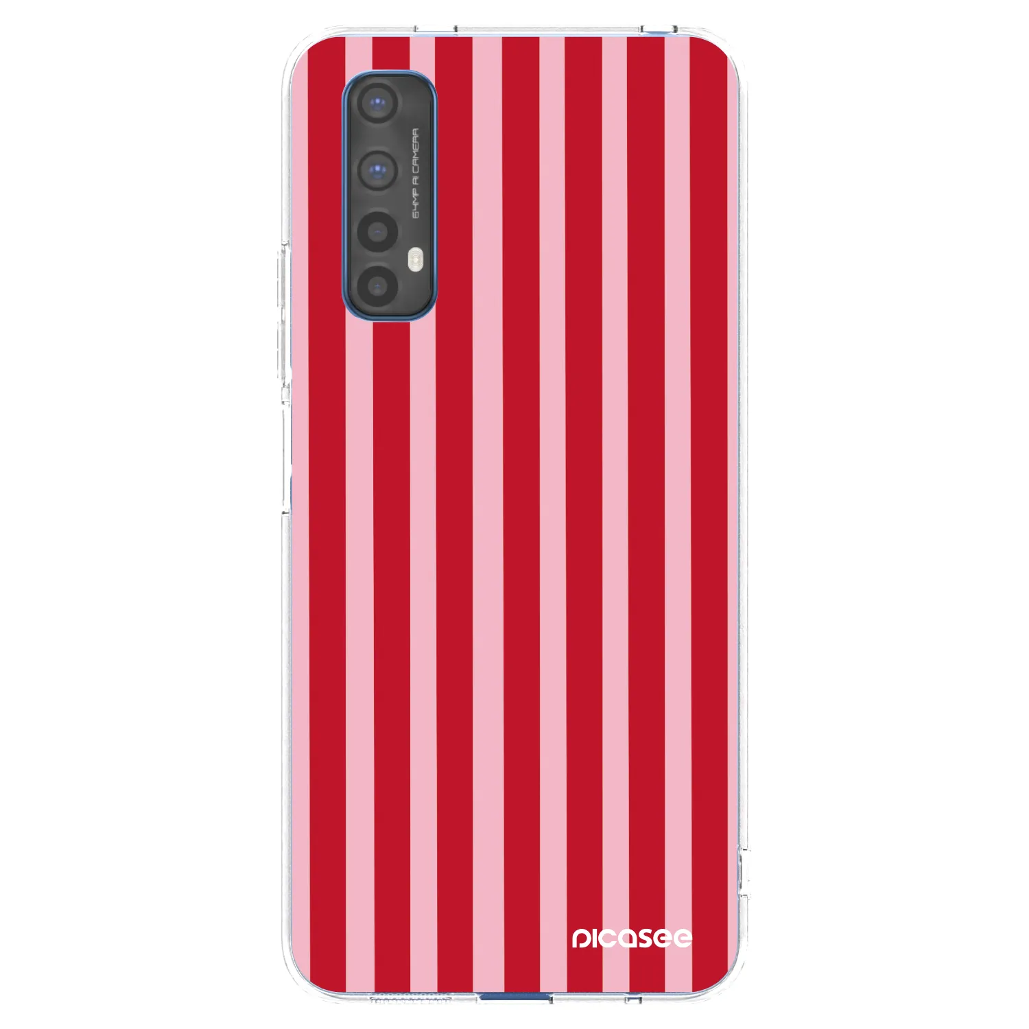 Picasee husă transparentă din silicon pentru Realme 7 - Lines red