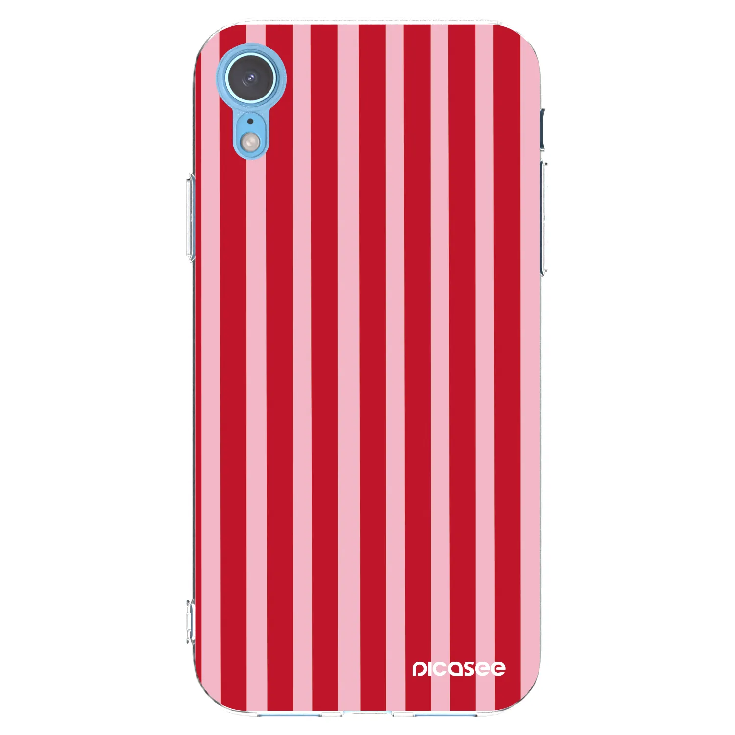 Picasee husă transparentă din silicon pentru Apple iPhone XR - Lines red