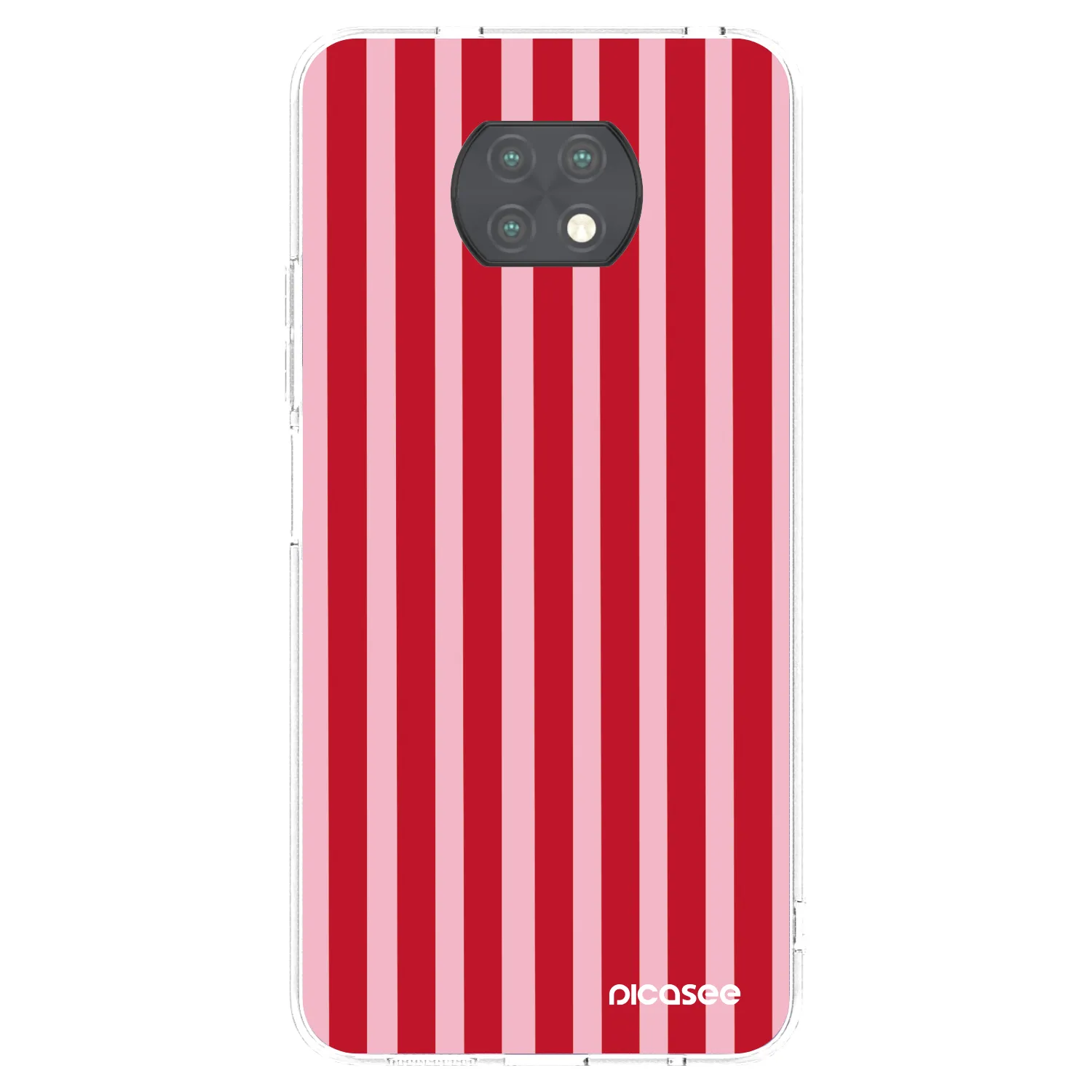 Picasee husă transparentă din silicon pentru Xiaomi Redmi Note 9T - Lines red