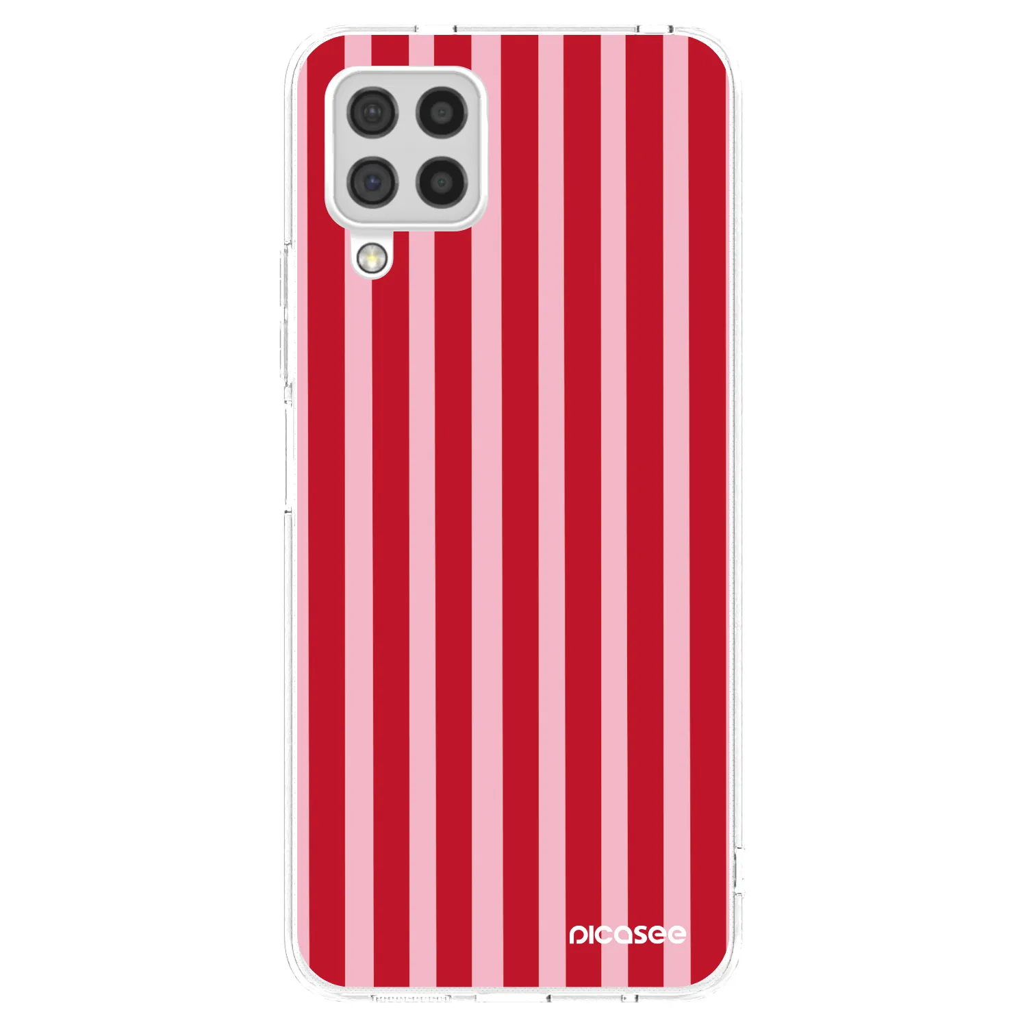 Picasee husă transparentă din silicon pentru Samsung Galaxy A22 A225F 4G - Lines red