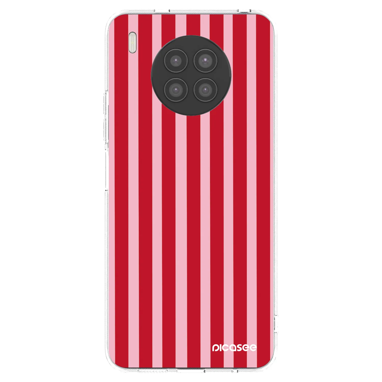 Picasee husă transparentă din silicon pentru Huawei Nova 8i - Lines red