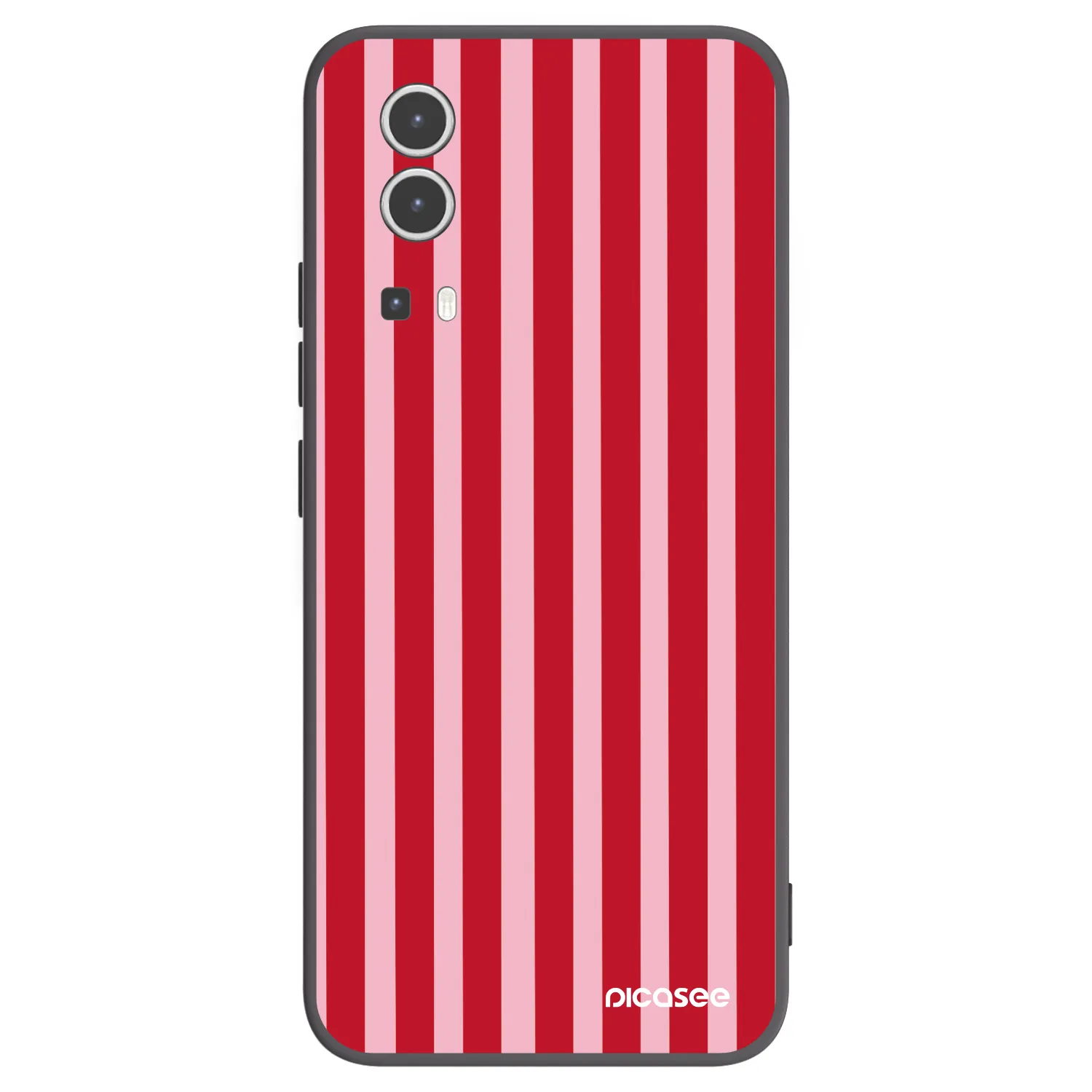 Picasee husă neagră din silicon pentru Vivo Y72 5G - Lines red