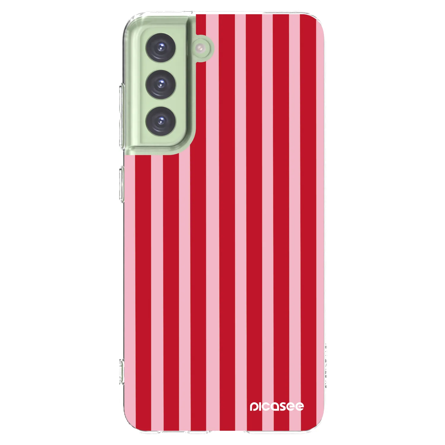 Picasee husă transparentă din silicon pentru Samsung Galaxy S21 FE 5G - Lines red