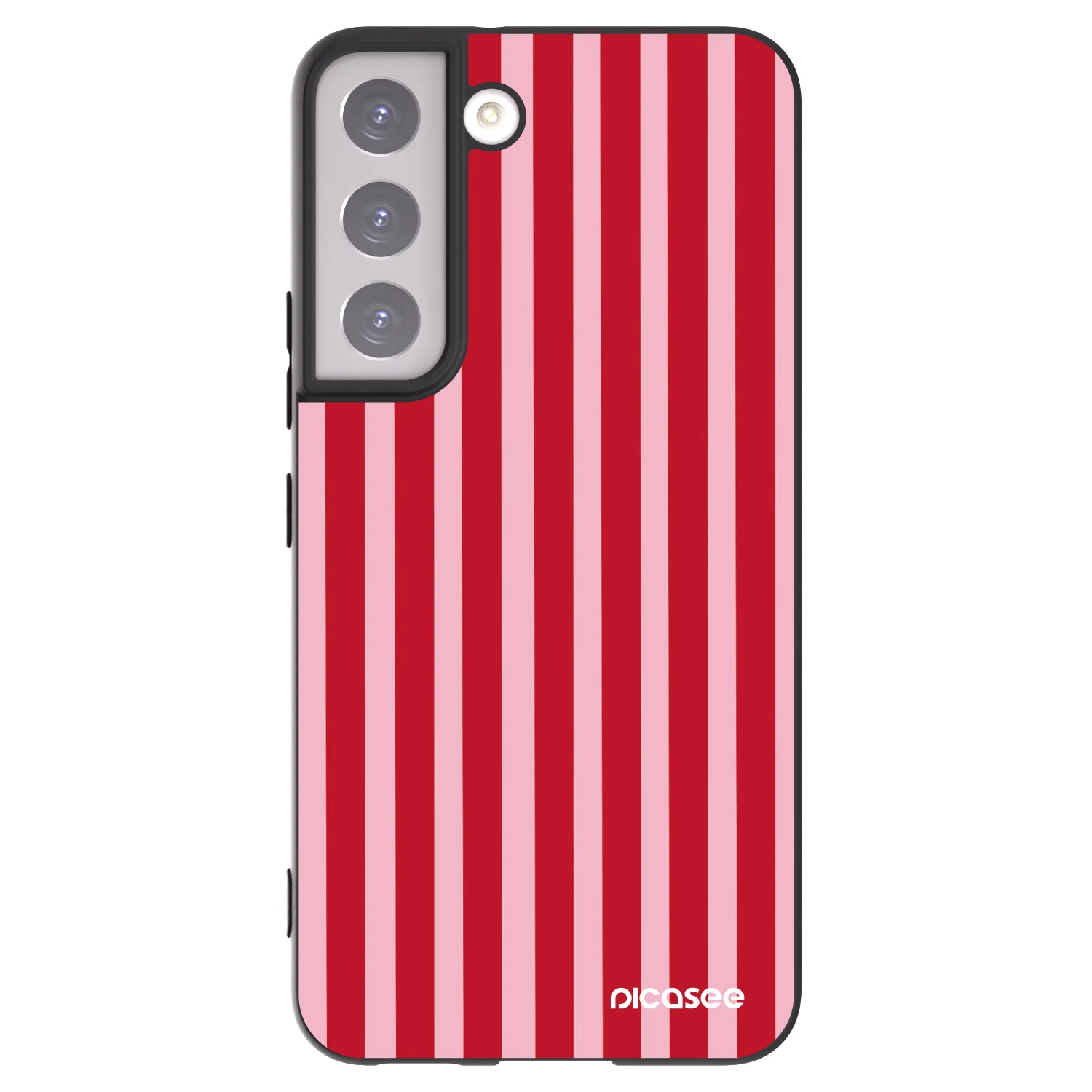 Picasee husă neagră din silicon pentru Samsung Galaxy S22 5G - Lines red