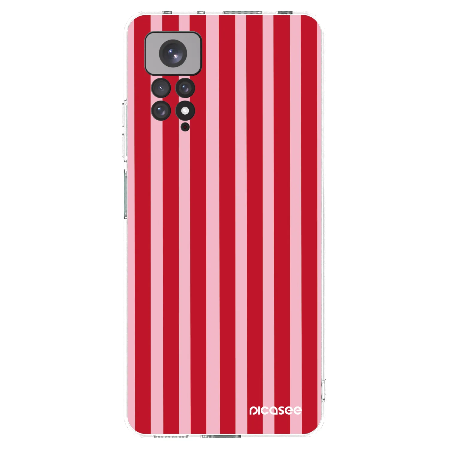 Picasee husă transparentă din silicon pentru Xiaomi Redmi Note 11S 4G - Lines red