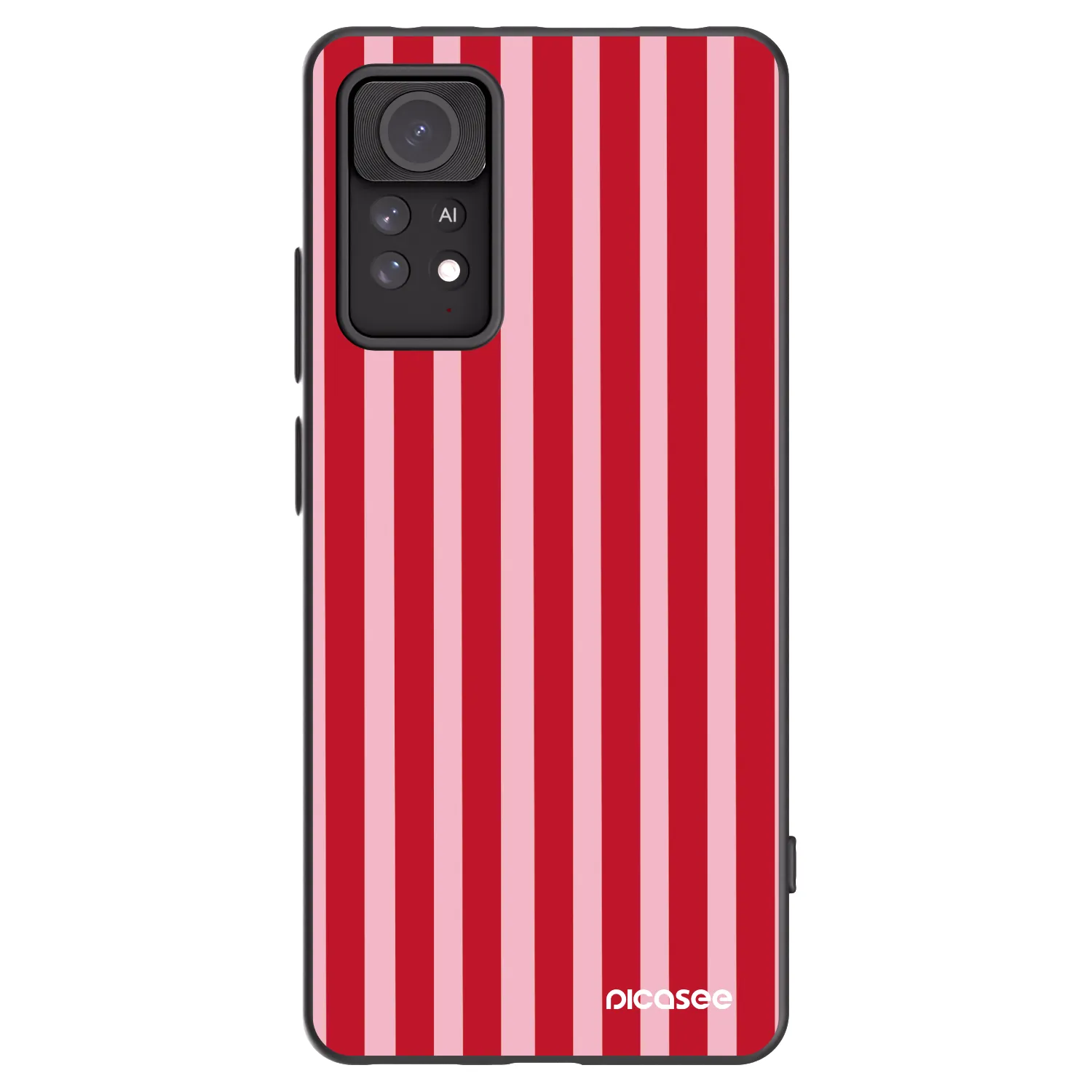 Picasee husă neagră din silicon pentru Xiaomi Redmi Note 11 Pro - Lines red