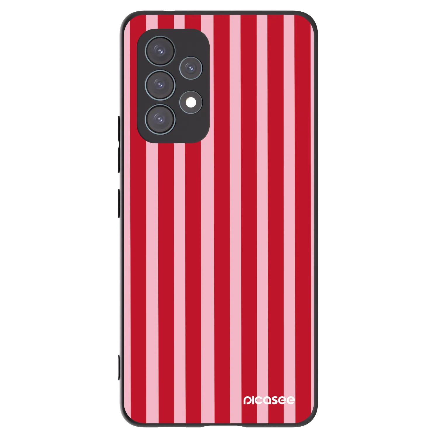 Picasee husă neagră din silicon pentru Samsung Galaxy A53 5G A536 - Lines red