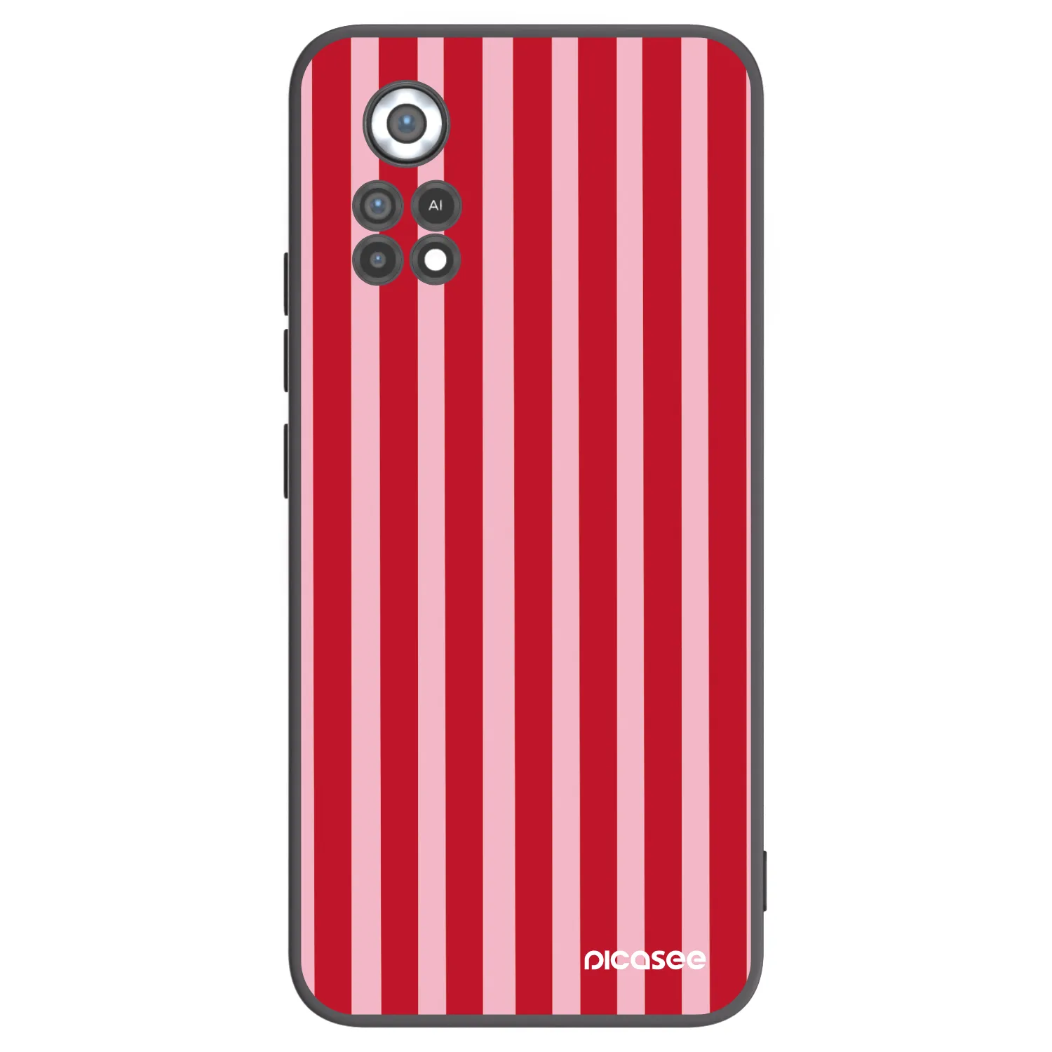 Picasee husă neagră din silicon pentru Xiaomi Poco X4 Pro 5G - Lines red